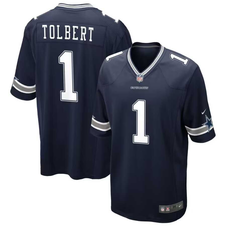 Men & Women & Youth Dallas Cowboys #1 Jalen Tolbert Navy Blue Vapor Limited Jersey,We sell and wholesale Men & Women & Youth Dallas Cowboys #1 Jalen Tolbert Navy Blue Vapor Limited Jersey on line form chian!